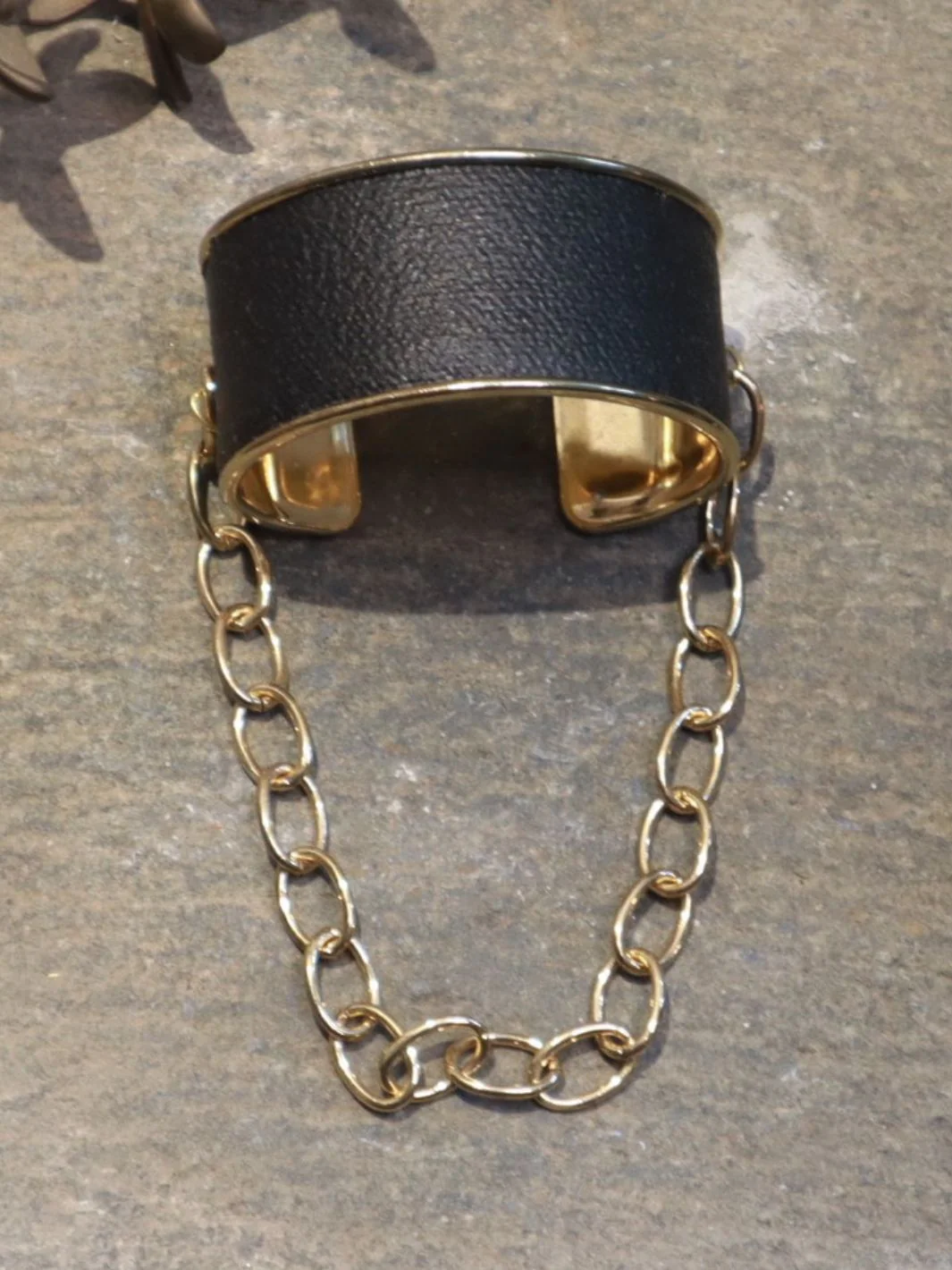 Moonlit Plant Leather Cuff
