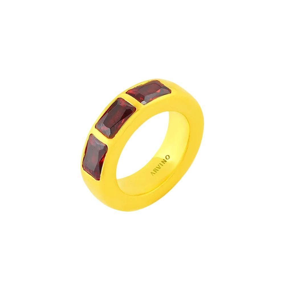 Modern Mosaic Ring Red
