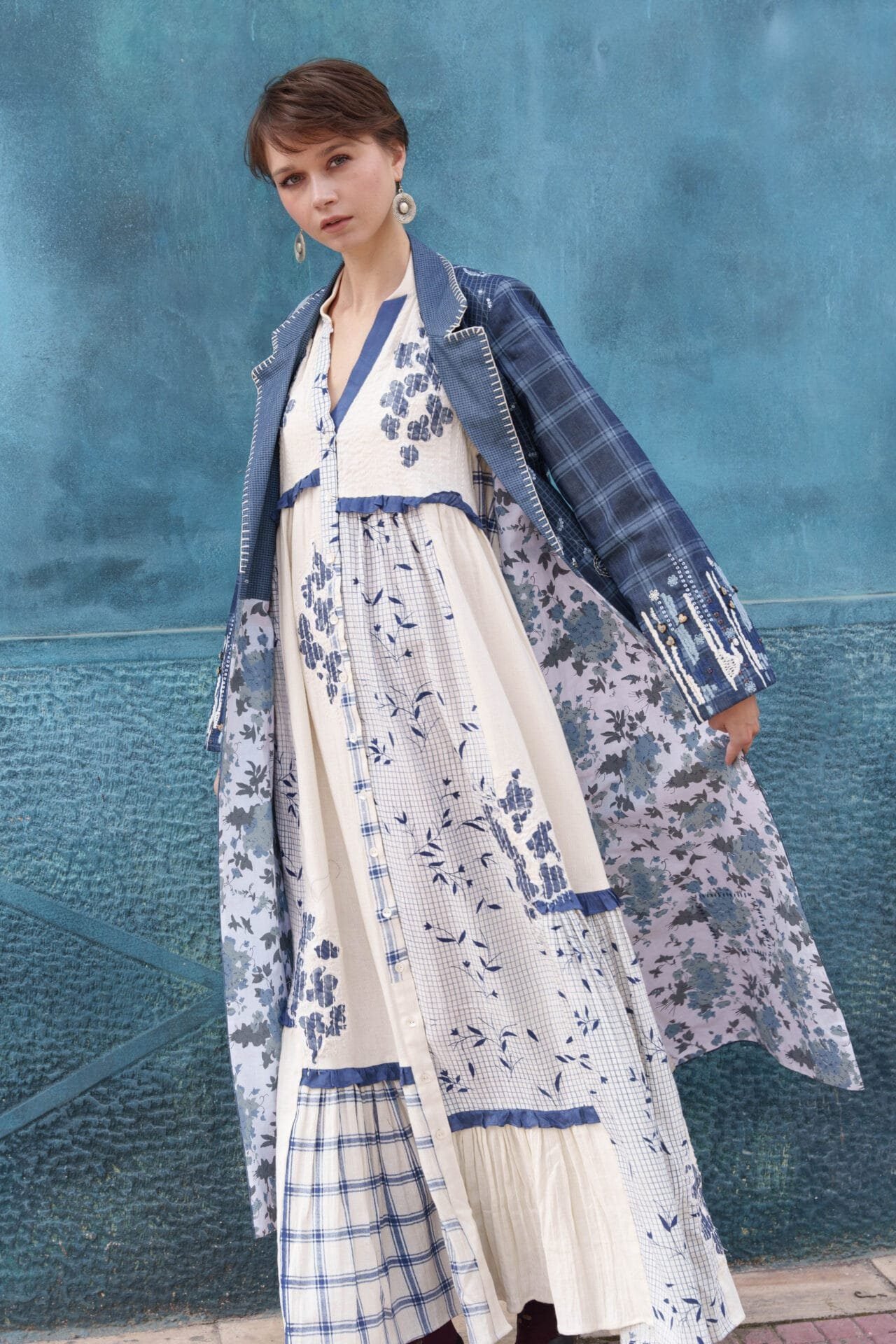 Off-White Printed Embroidered Dress