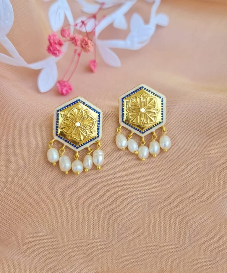Magnolia Blue Zircon Bead Studs