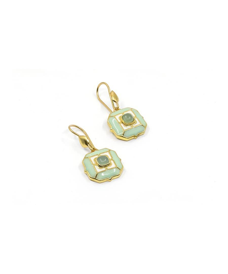 Foggy Green Sea Breeze Earrings