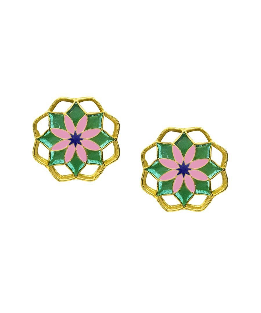 Gul Mudita Stud Earrings Green