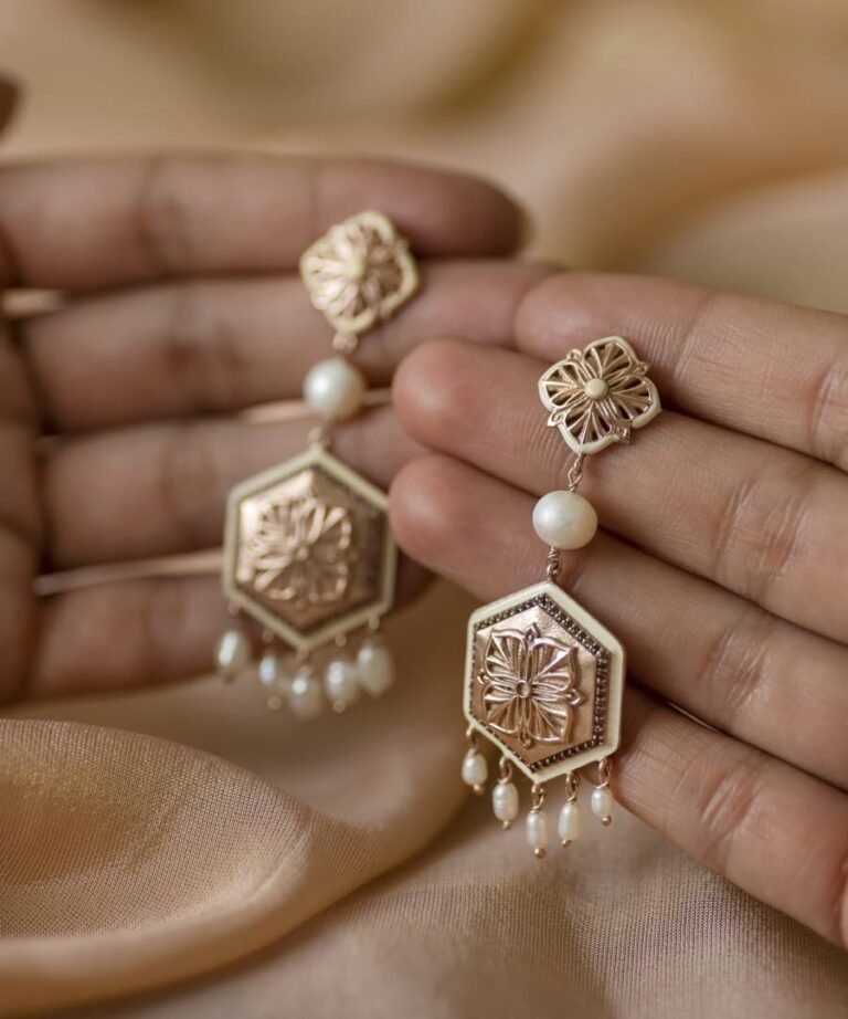 Magnolia Brown Zircon Long Earring