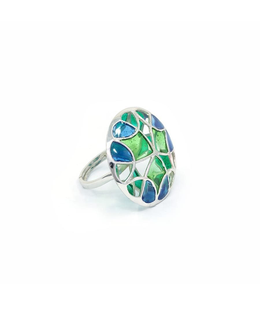 Rama Green Kaleidoscope Ring