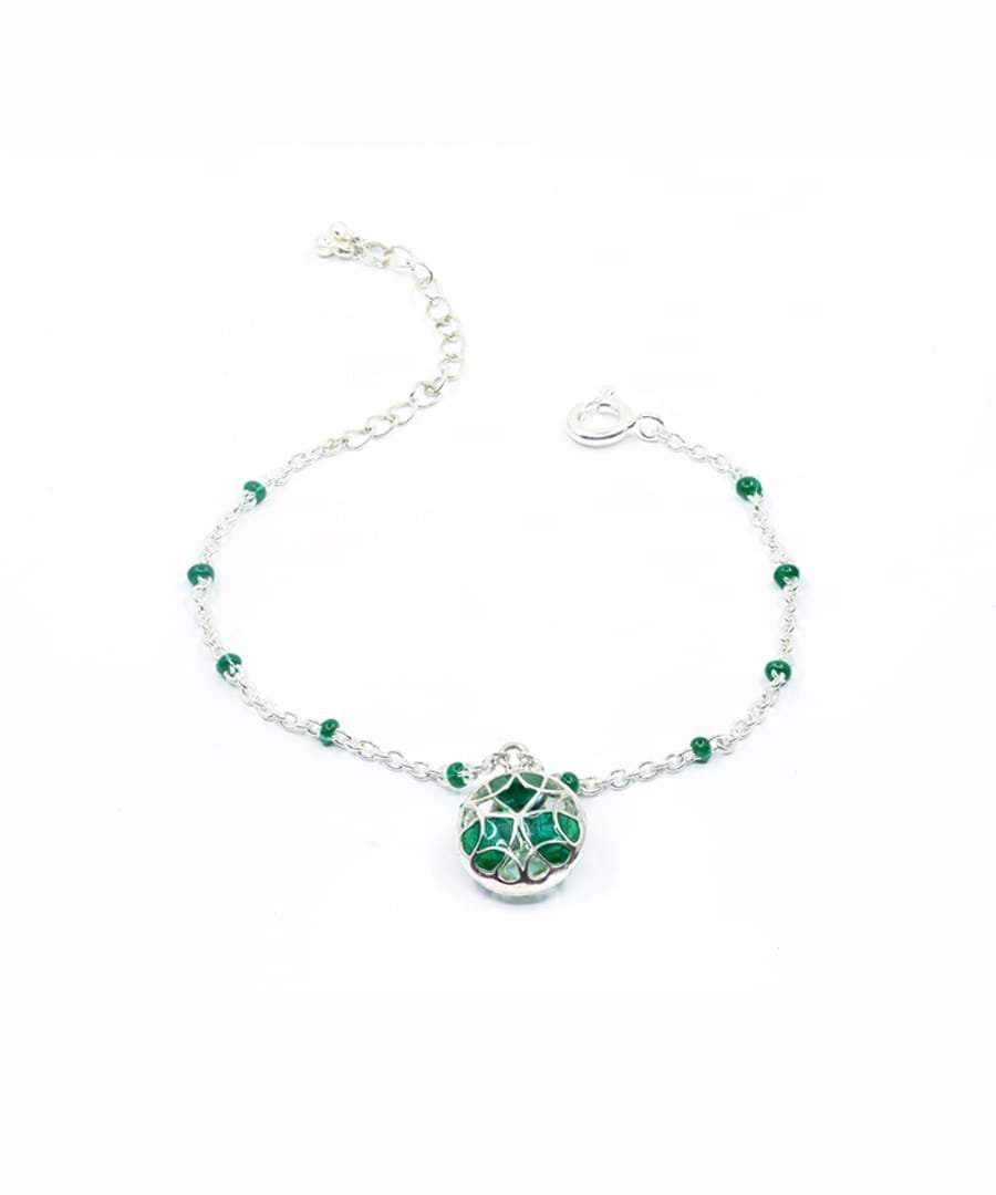 Rama Green Prism Charm Bracelet
