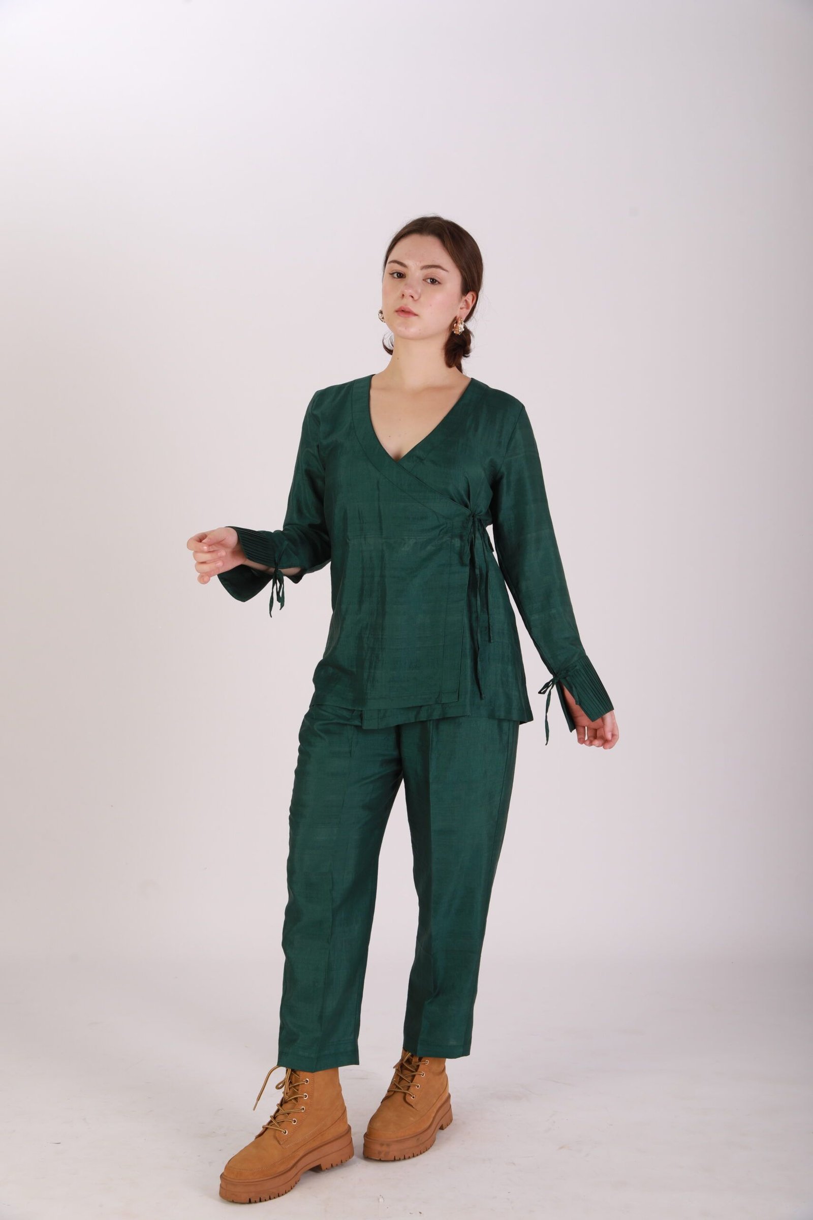 JULE TOP - BOTTLE GREEN