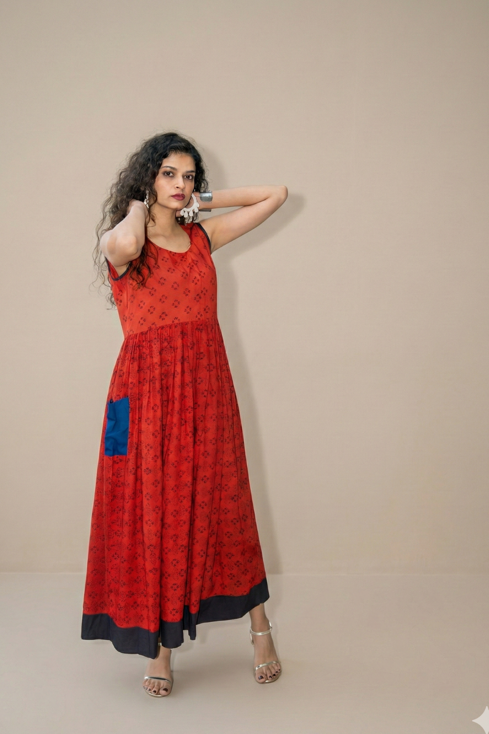 Mitti Madder Red printed Dress 1
