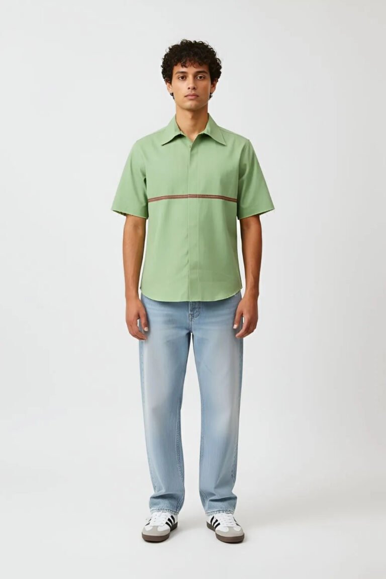 Asparagus-Tuscan Stripe Shirt