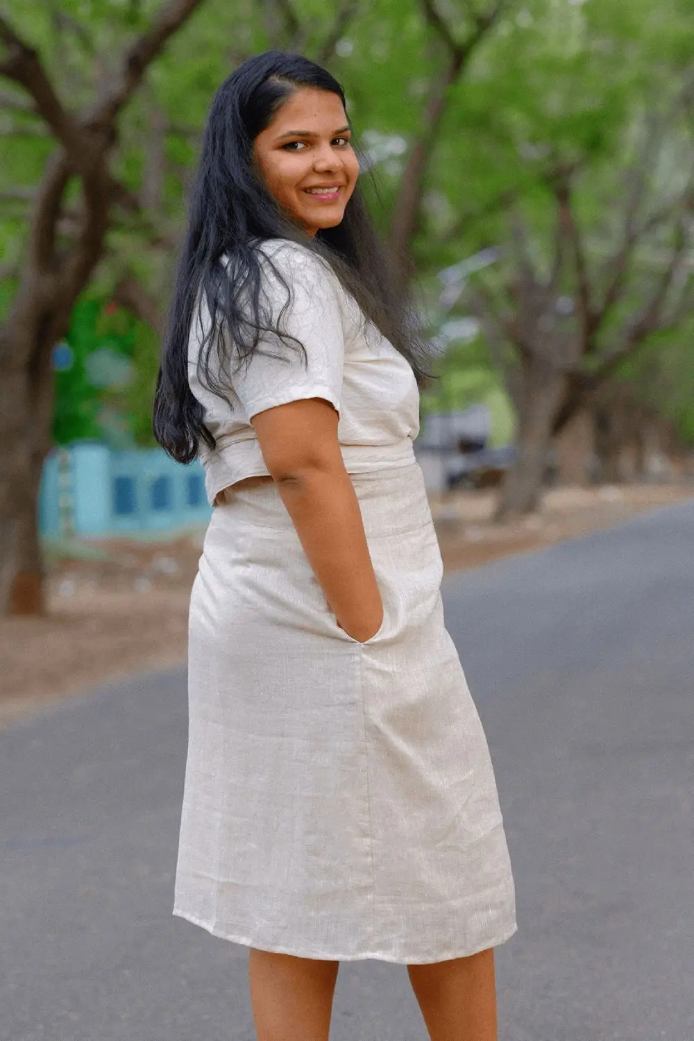 Laos Linen Wrap Skirt