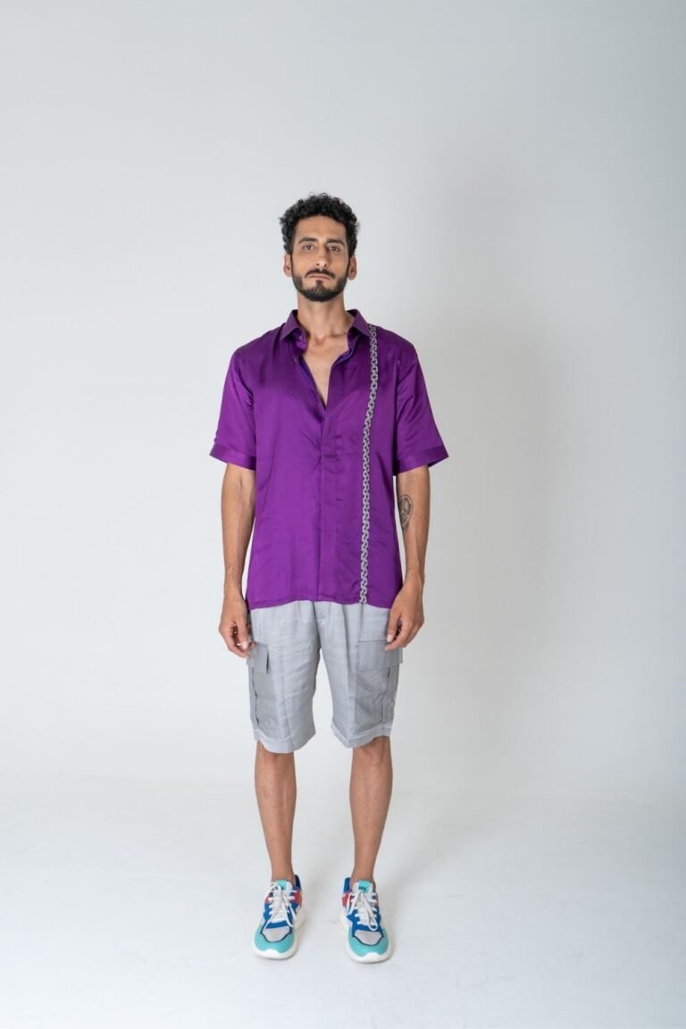 Purple and Green Braid Shirt
