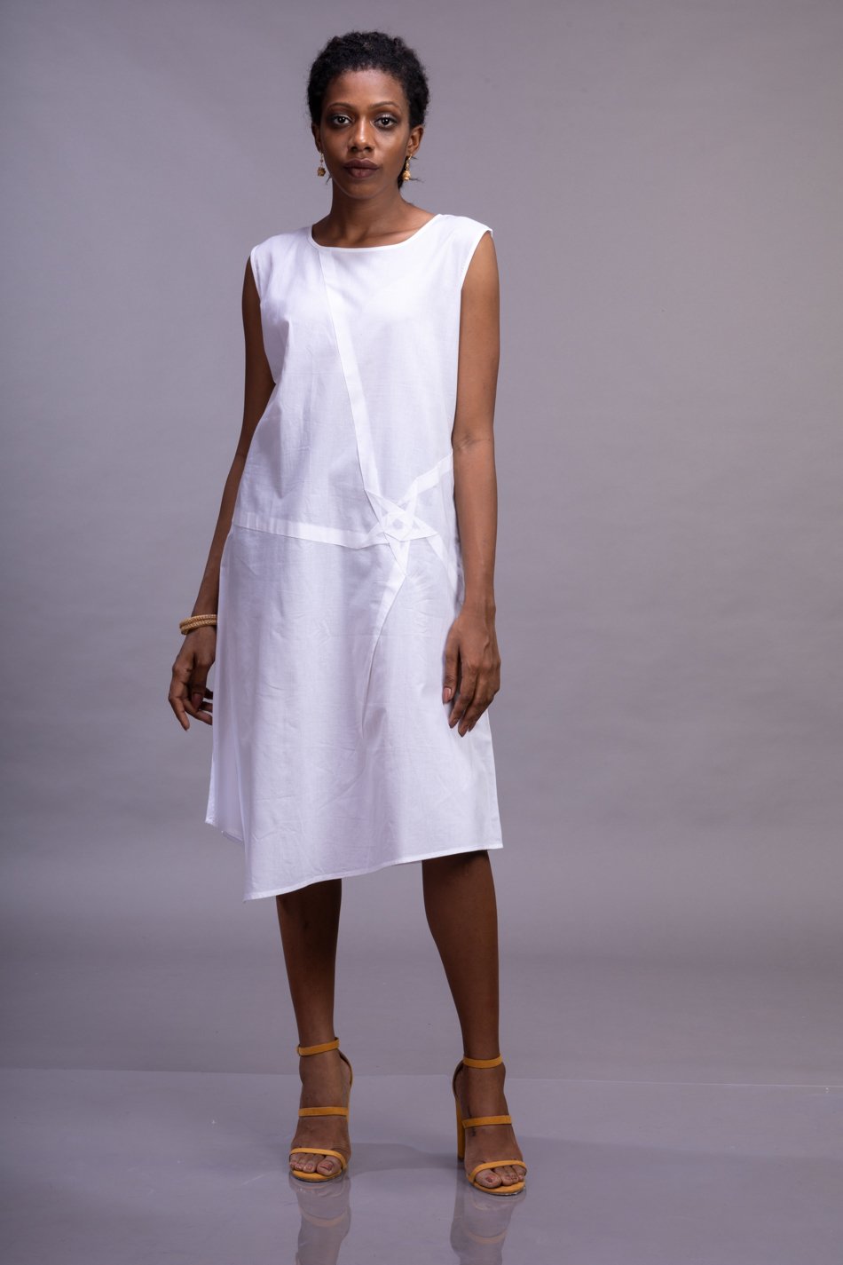 Star-Textured Sleeveless Tunic