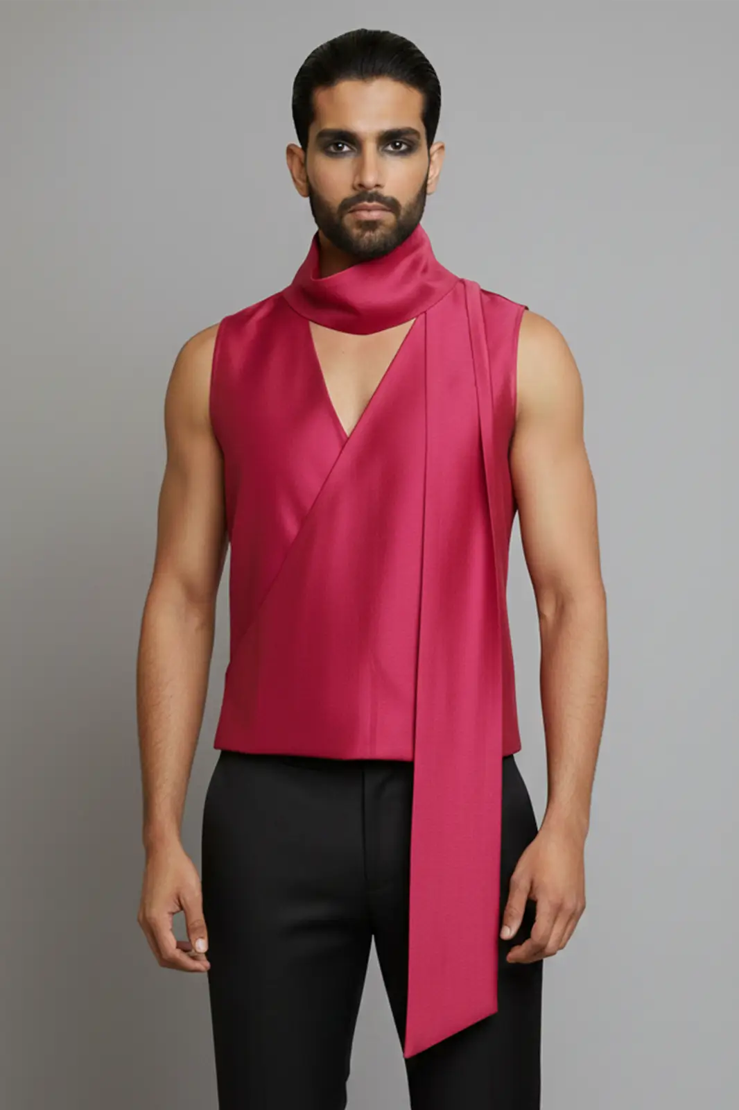 VALZ Satin Shirt Red