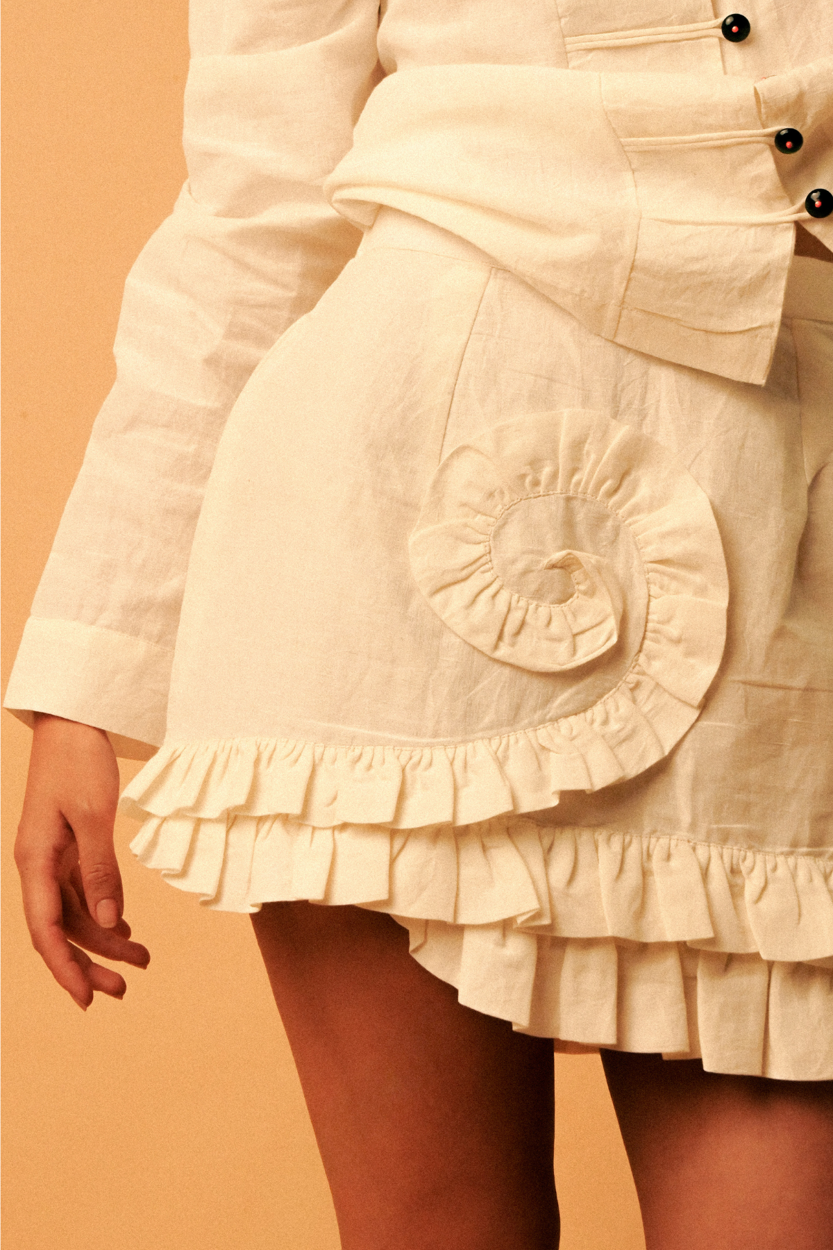 Ancient Spiral Linen Skirt