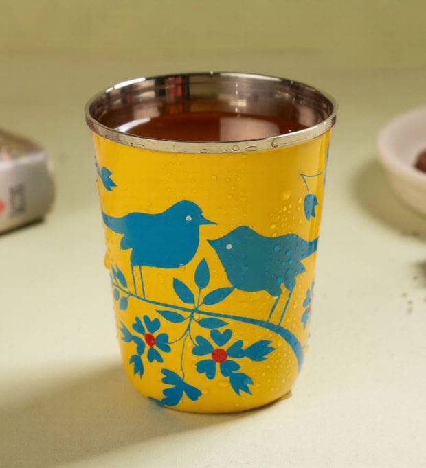 Handpainted Steel Glass