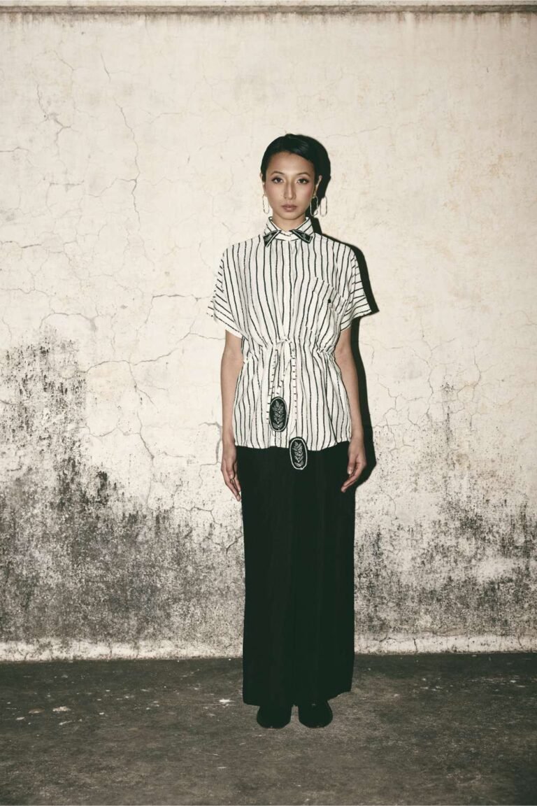 Stripe Tie-Up Shirt
