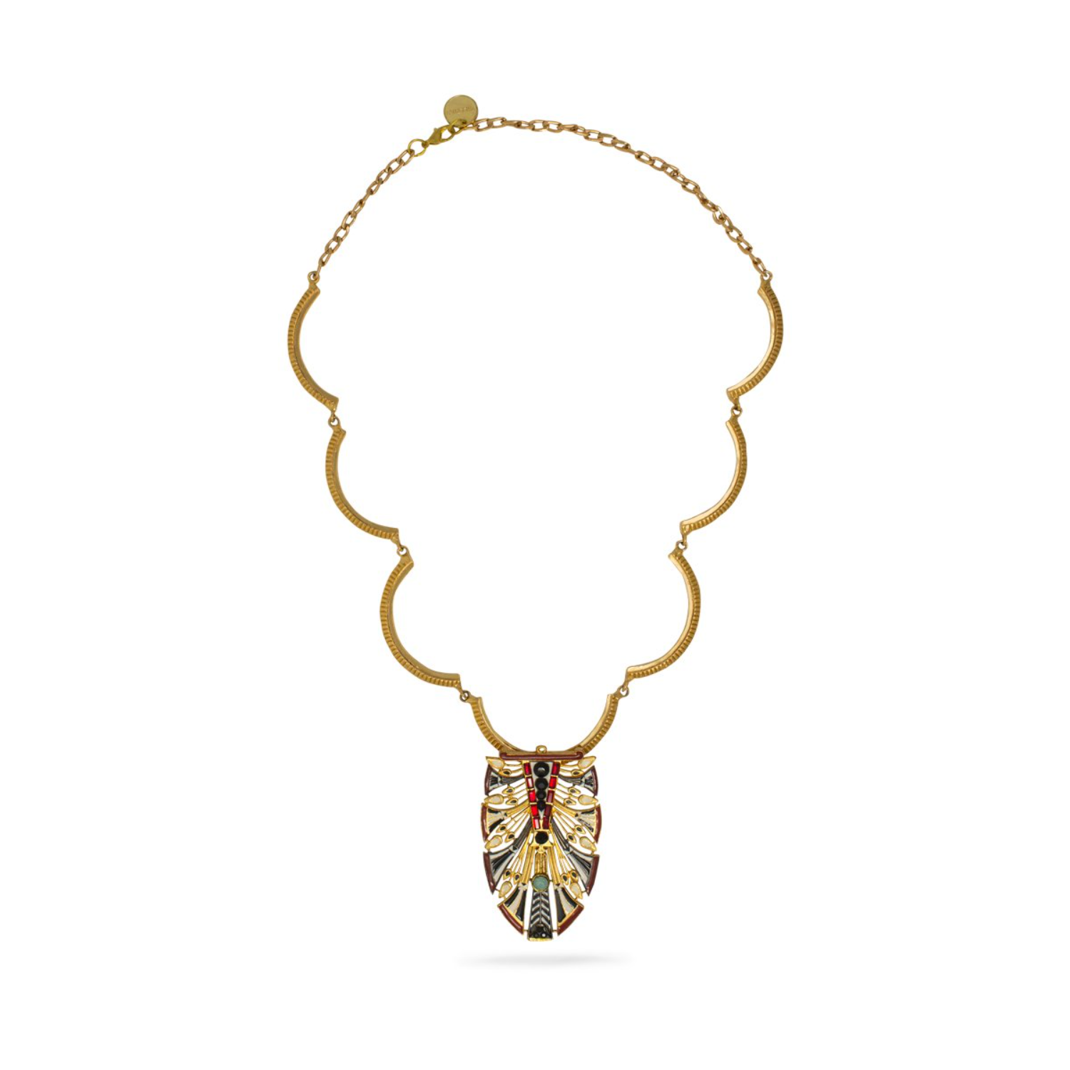 Valliyan Red Egyptian Pendant Neckl