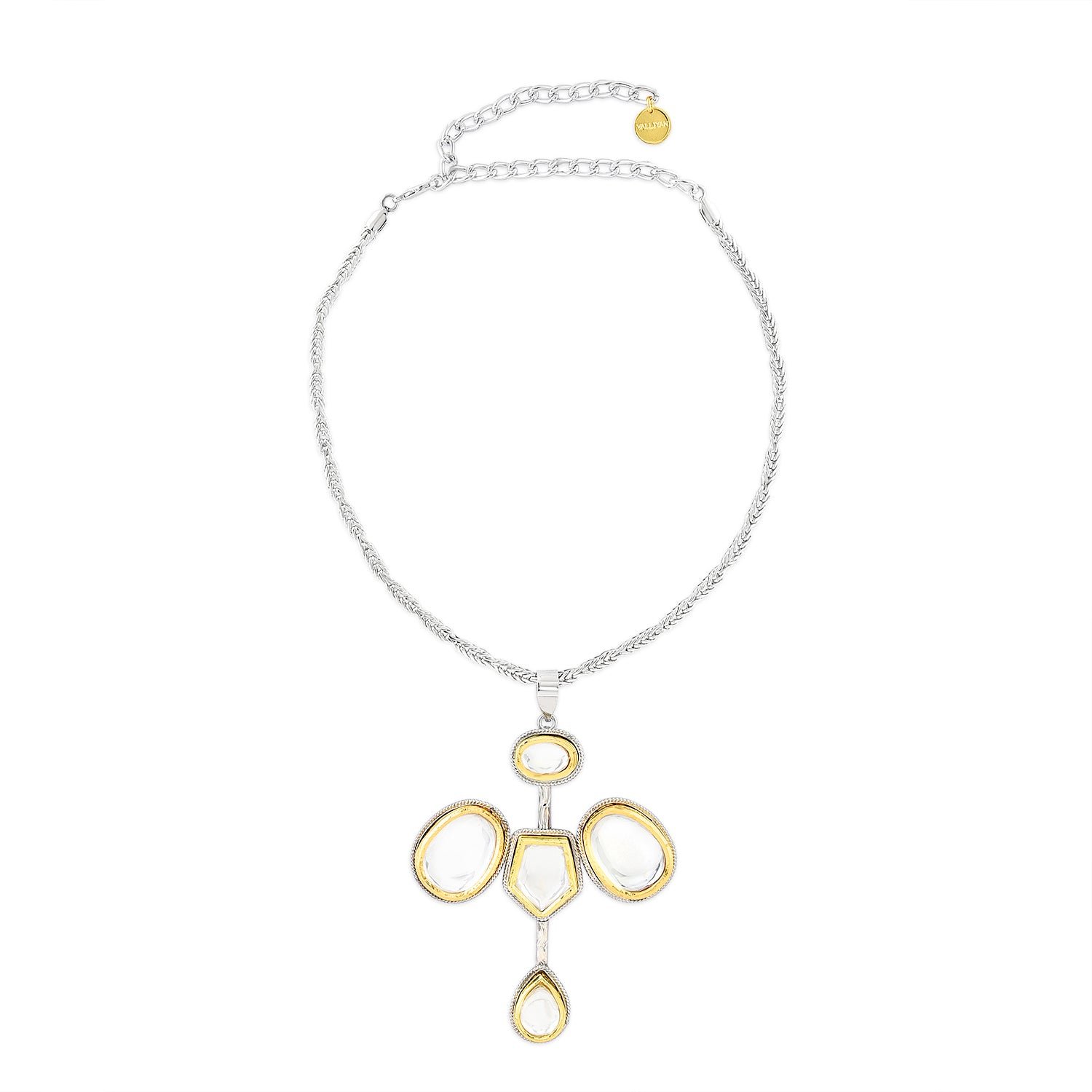Gold & Silver Polki Vatican Nec