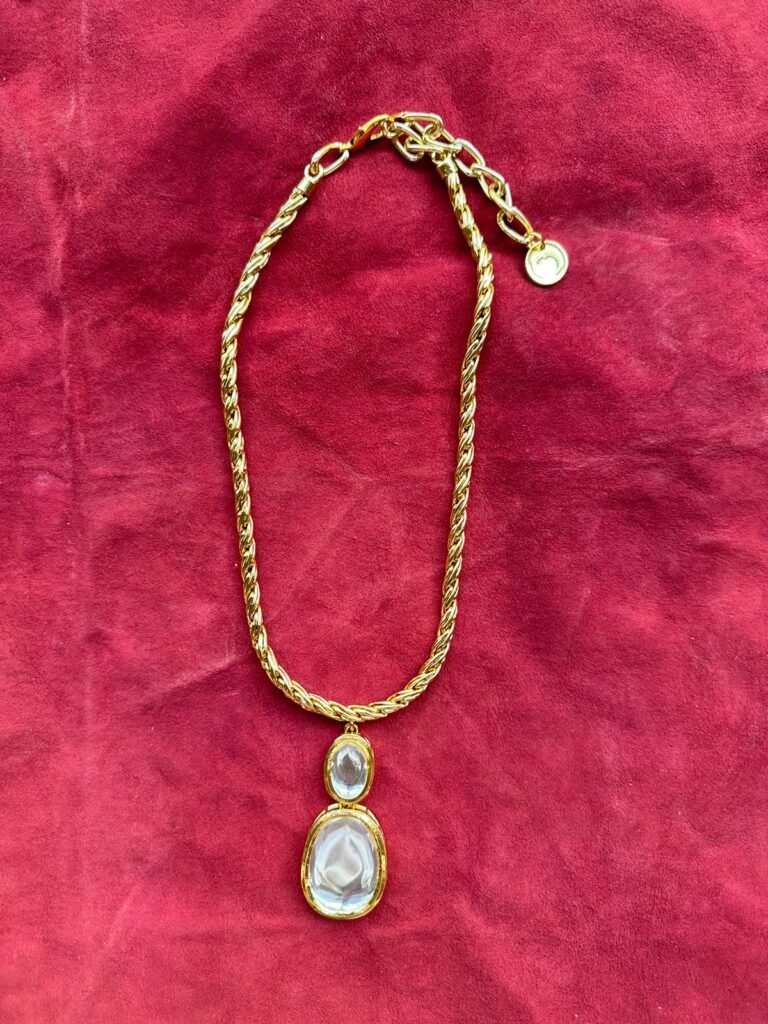 Polki 2 Drop Necklace