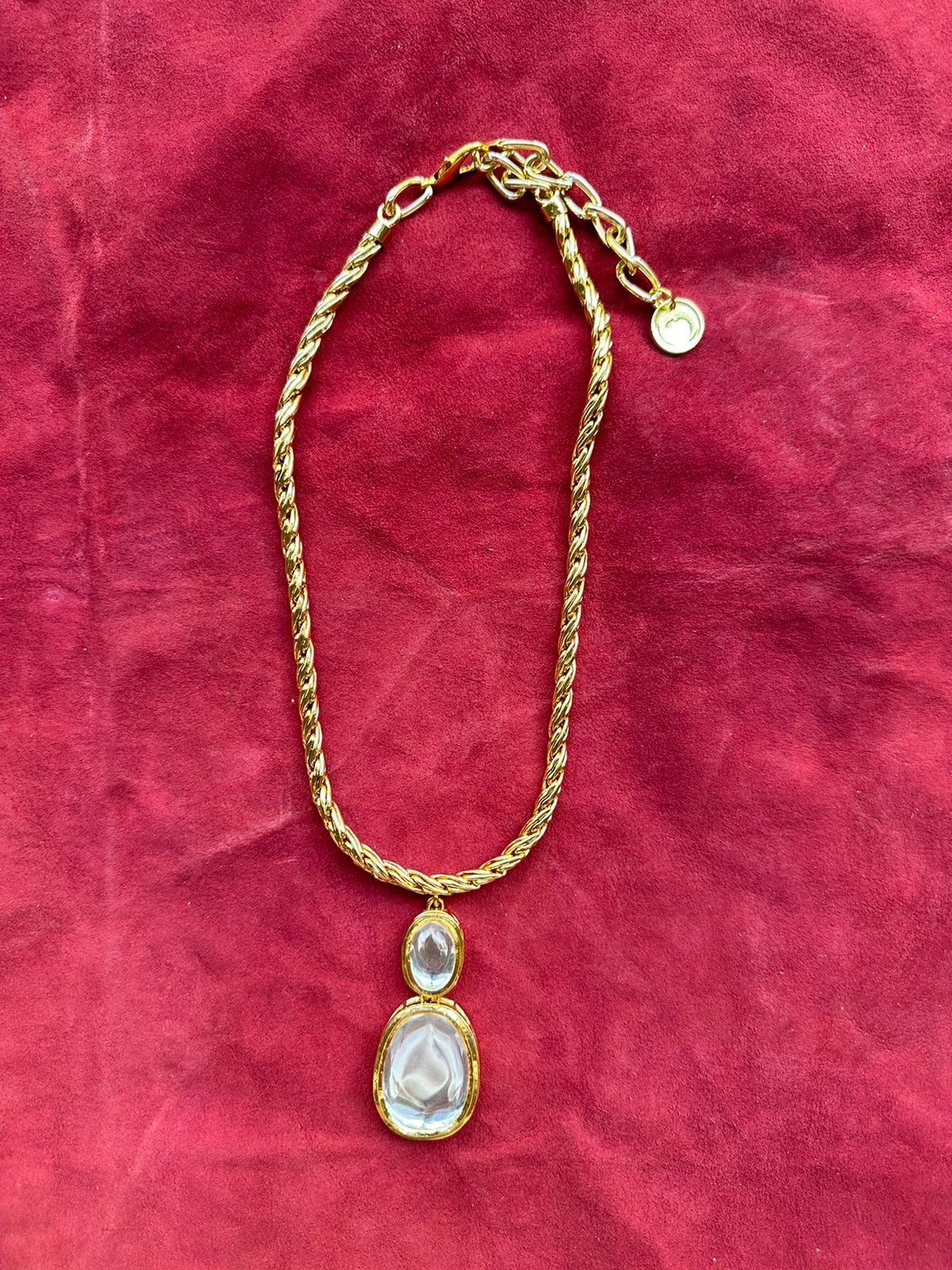 Polki 2 Drop Necklace