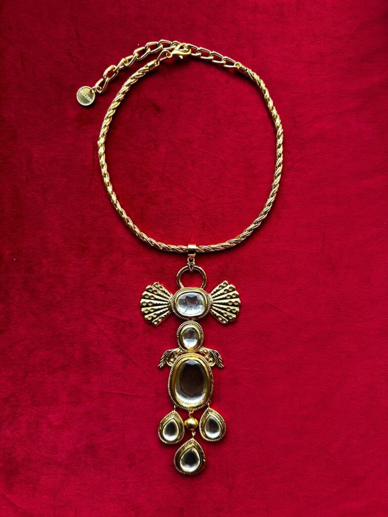 Polki Angle Wing Necklace