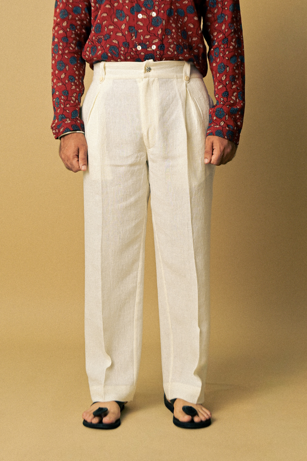 White Seeker Linen Pants