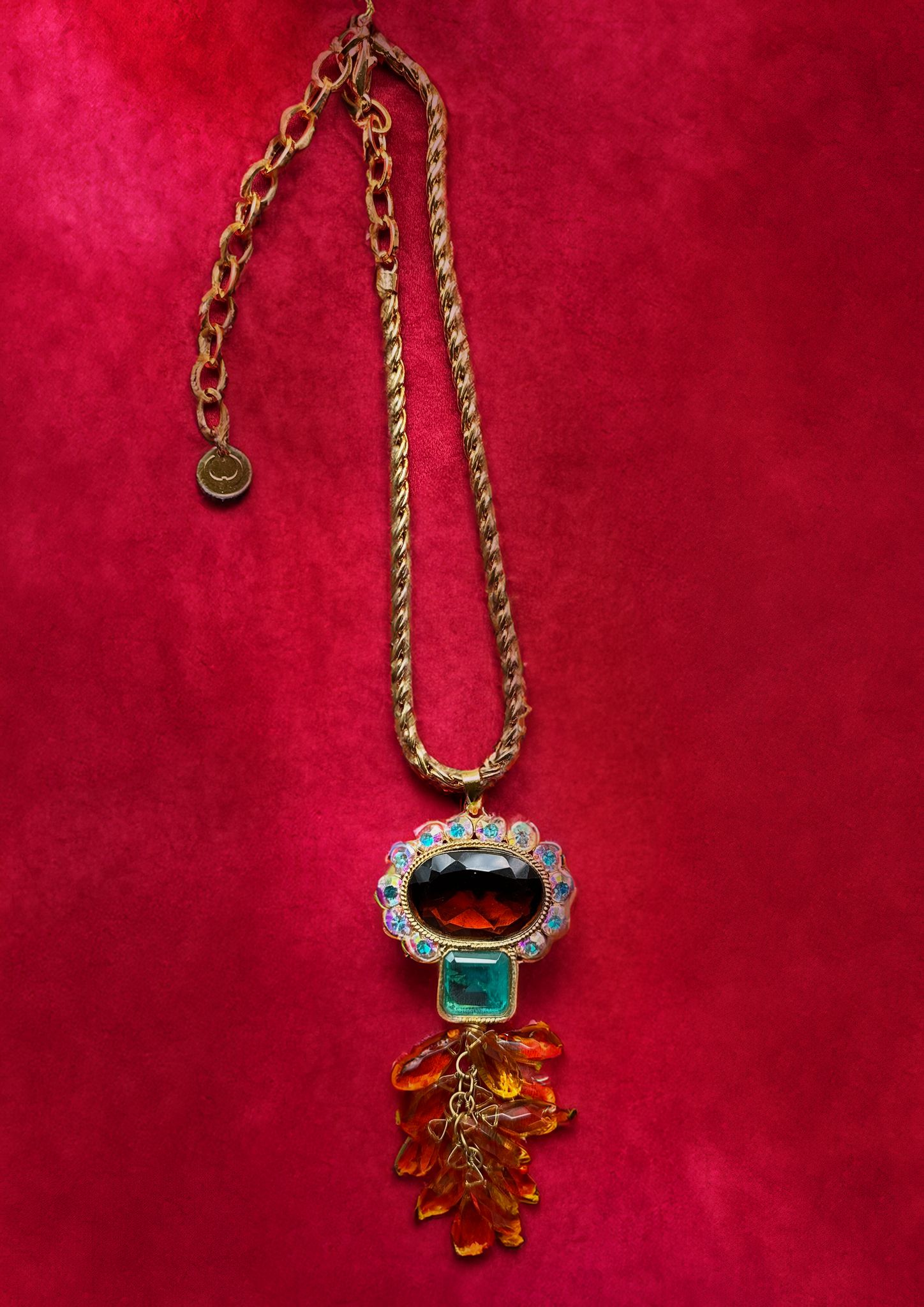 Polki Rope Charm Necklace