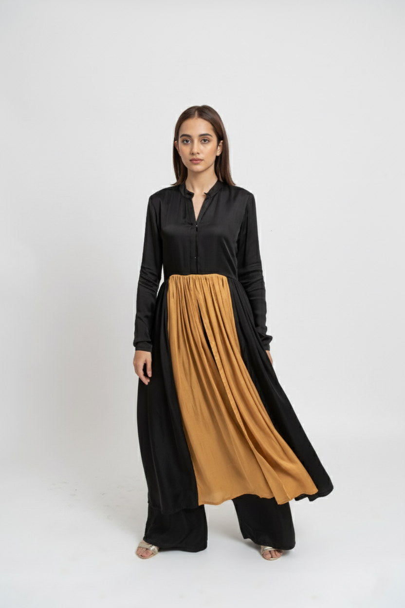 Black Gold Kurta Set