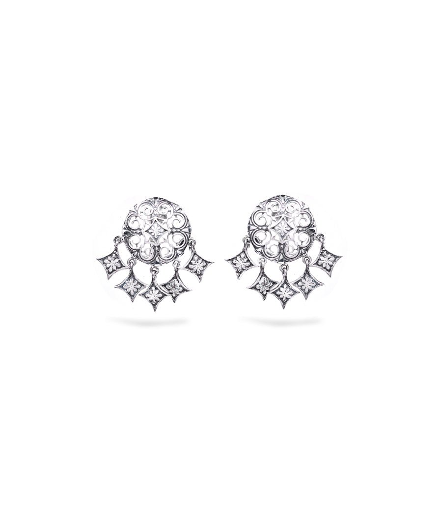 Silver Thar Dhora Stud Earrings