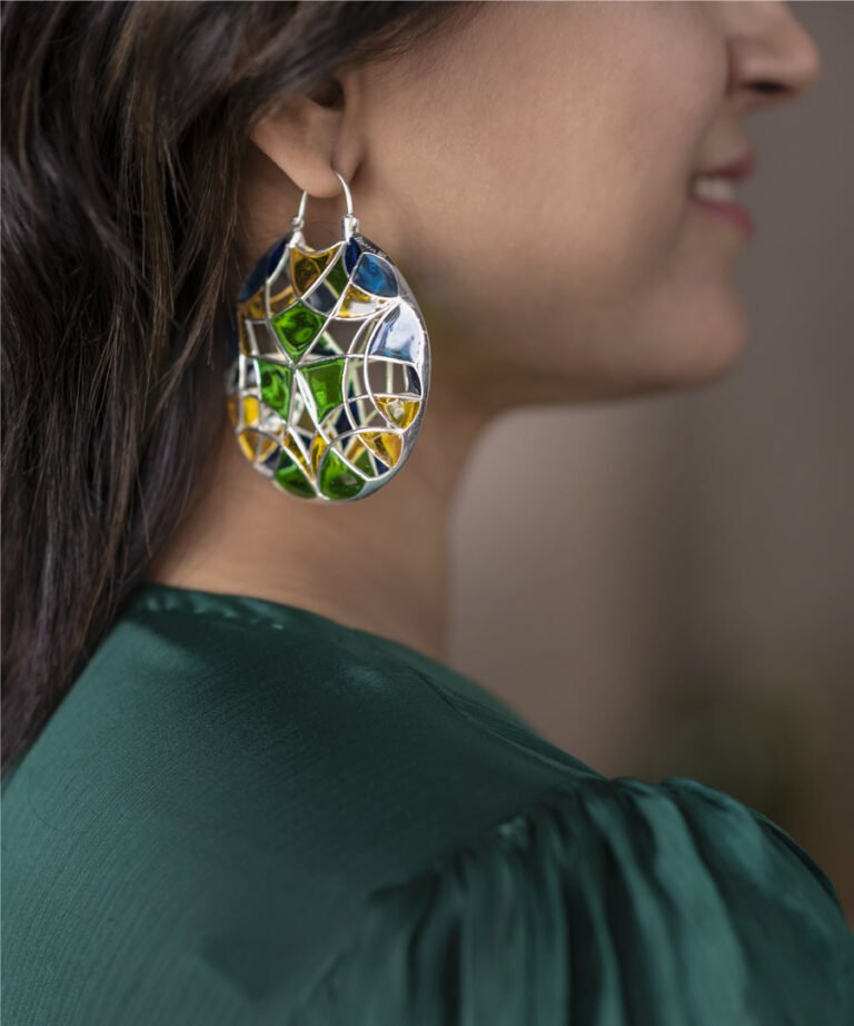 Rama Green Polychrome Hoops