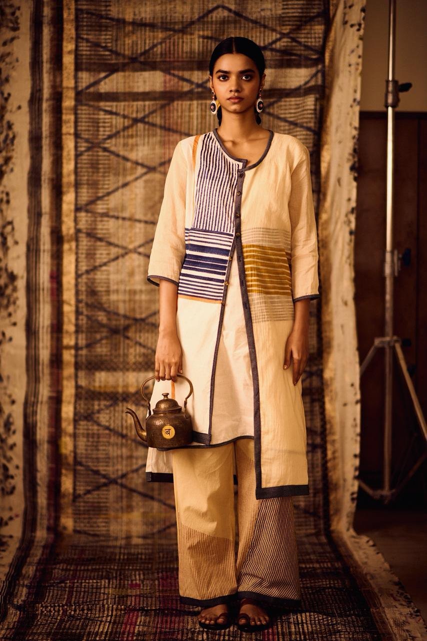 High Low Kurta & Pants & Sl