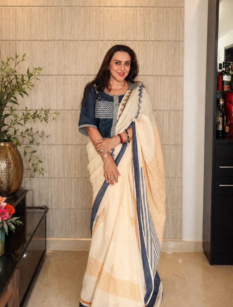 Beige Motion Saree