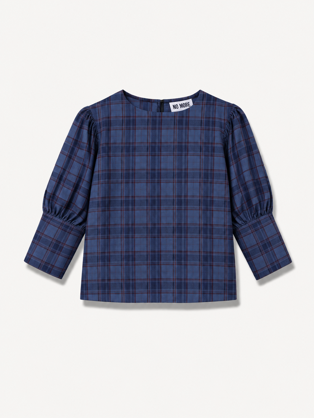 Navy Check Iwona Blouse